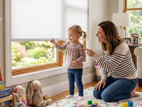 Child-safe cordless window treatments